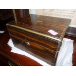 Zebrand wood jewellery box Asprey Maker made by S Mordan & co. London