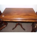 Antique mahogany games table