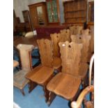 8 Oak dining chairs