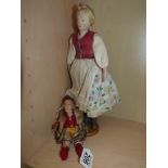 Pair of Polish fabric dolls