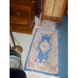 Chinese turquoise blue rug and others
