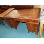 Repro mahogany pedestal desk