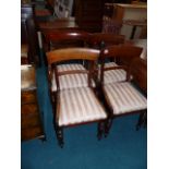 4 Victorian mahogany dining chairs ( 3 + carver)