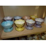 Set of 8 Maling and Beswick Lustre bowls