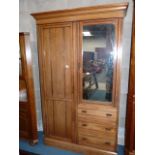 Antique mahogany wardrobe with mirror door