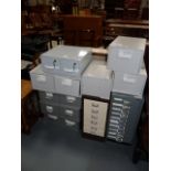 Collection of filing drawers