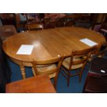 Repro. Dining table and 4 chairs