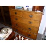 Antique oak 4 ht chest