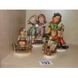 4 x Goebel figures