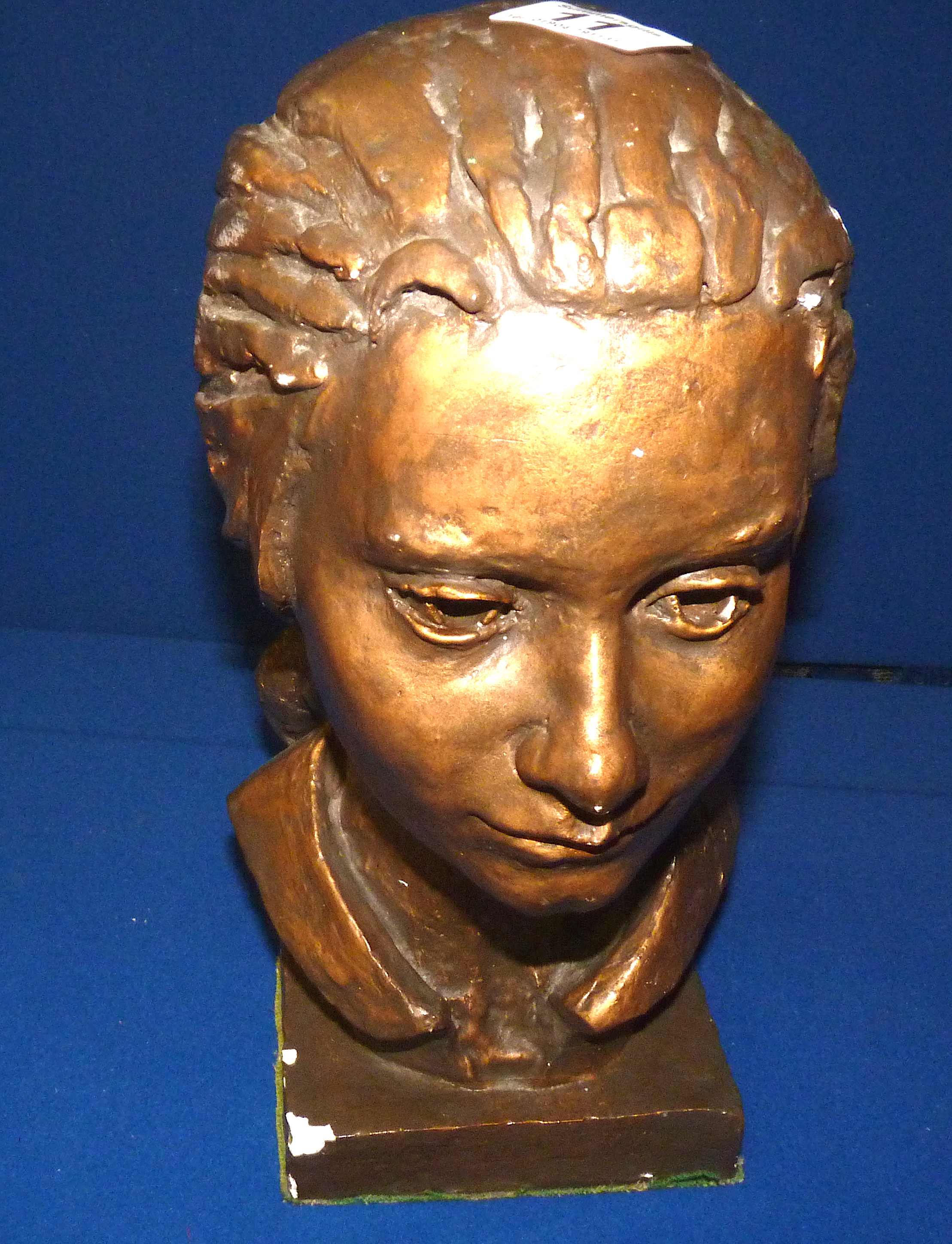 Female sculpted bust - self portrait