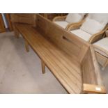 Pine church / chapel pew