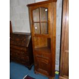 Repro. Oak corner cupboard