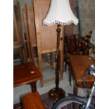 Mahogany standard lamp