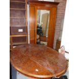 Victorian walnut table and wardrobe