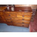 Victorian mahogany 4 ht chest
