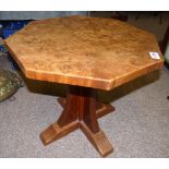 Mouseman Octagonal coffee table in burr oak