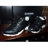 Chanel black trainers size 36 with receipt $1034 US Dollars