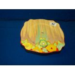 Clarice Cliff Bizarre floral pedestal plate