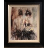 ANNA RAZUMOVSKAYA, A 20TH CENTURY LIMITED EDITION (66/195) HAND EMBELLISHED PRINT ON CANVAS BOARD