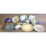 A COLLECTION OF CONTINENTAL BLUE AND WHITE PORCELAIN Comprising two Royal Copenhagen figural