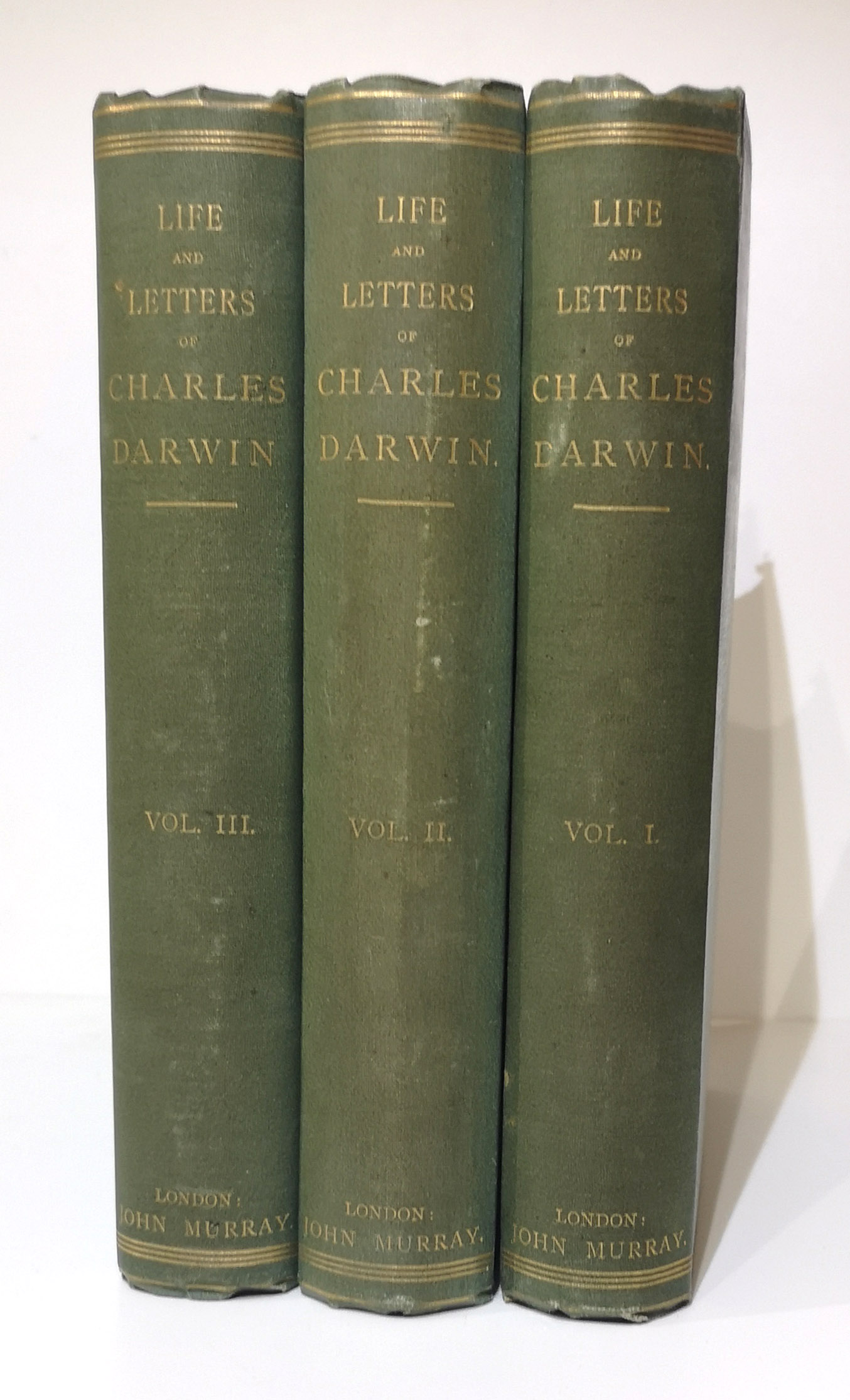 CHARLES DARWIN, 'THE LIFE AND LETTERS' London, John Murray, 1887, second edition, three vols, - Image 2 of 4