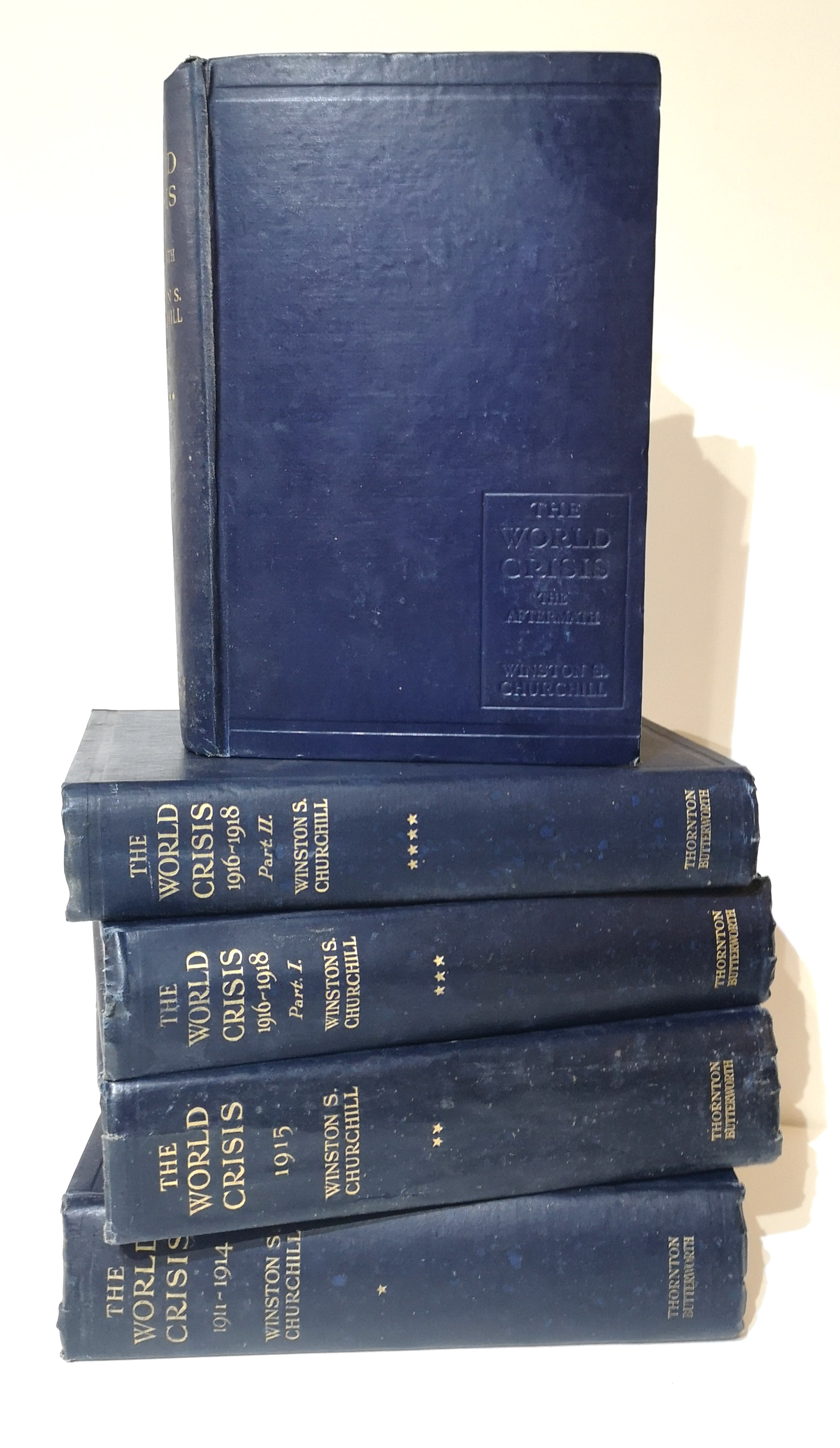 WINSTON CHURCHILL, 'THE WORLD CRISIS' London, Thornton Butterworth, 5 vols, 8 vol., mixed - Image 2 of 4