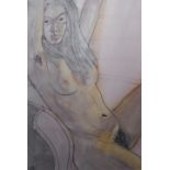 MARTIN DAVIDSON, A 20TH CENTURY PEN AND INK DRAWING Study of a nude female, signed lower right,