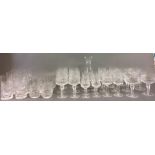 A COLLECTION OF 20TH CENTURY CUT CRYSTAL GLASSES Comprising a matching set of six large drinking