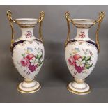 SPODE, 'THE BALMORAL VASE', A PAIR OF LIMITED EDITION 200TH ANNIVERSARY PORCELAIN VASES Twin