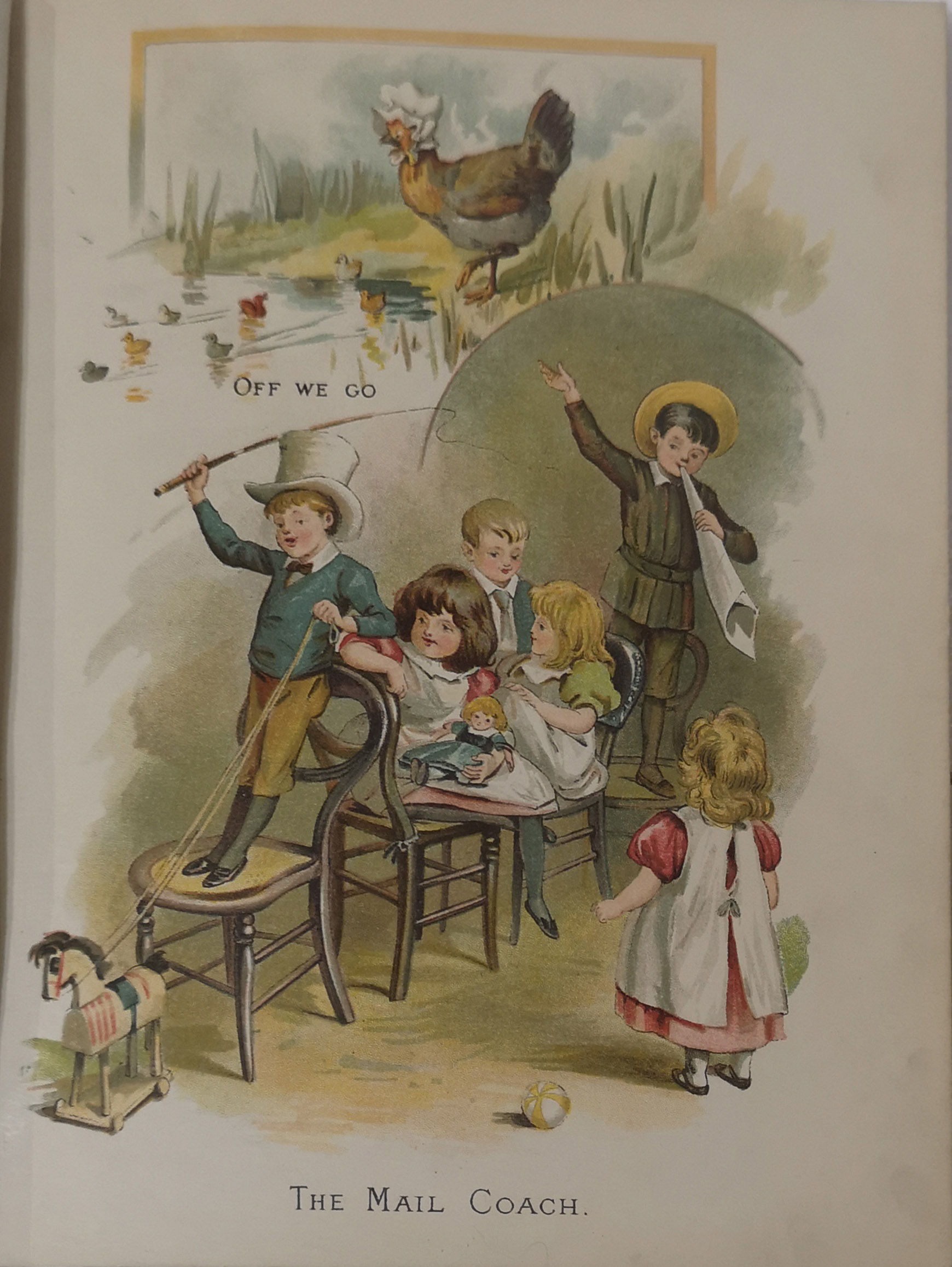 TINY TOTS LINEN PICTURE BOOK London, Frederick Warn & Co., N.D., CA 1900, glazed paper pictorial - Image 3 of 3