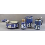 A COLLECTION OF LATE 19TH/EARLY 20TH CENTURY WEDGWOOD JASPERWARE Comprising a salad bowl and