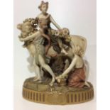 A 19TH CENTURY AUSTRIAN PORCELAIN FIGURAL GROUP Titled 'Europa and The Bull', mythological figures