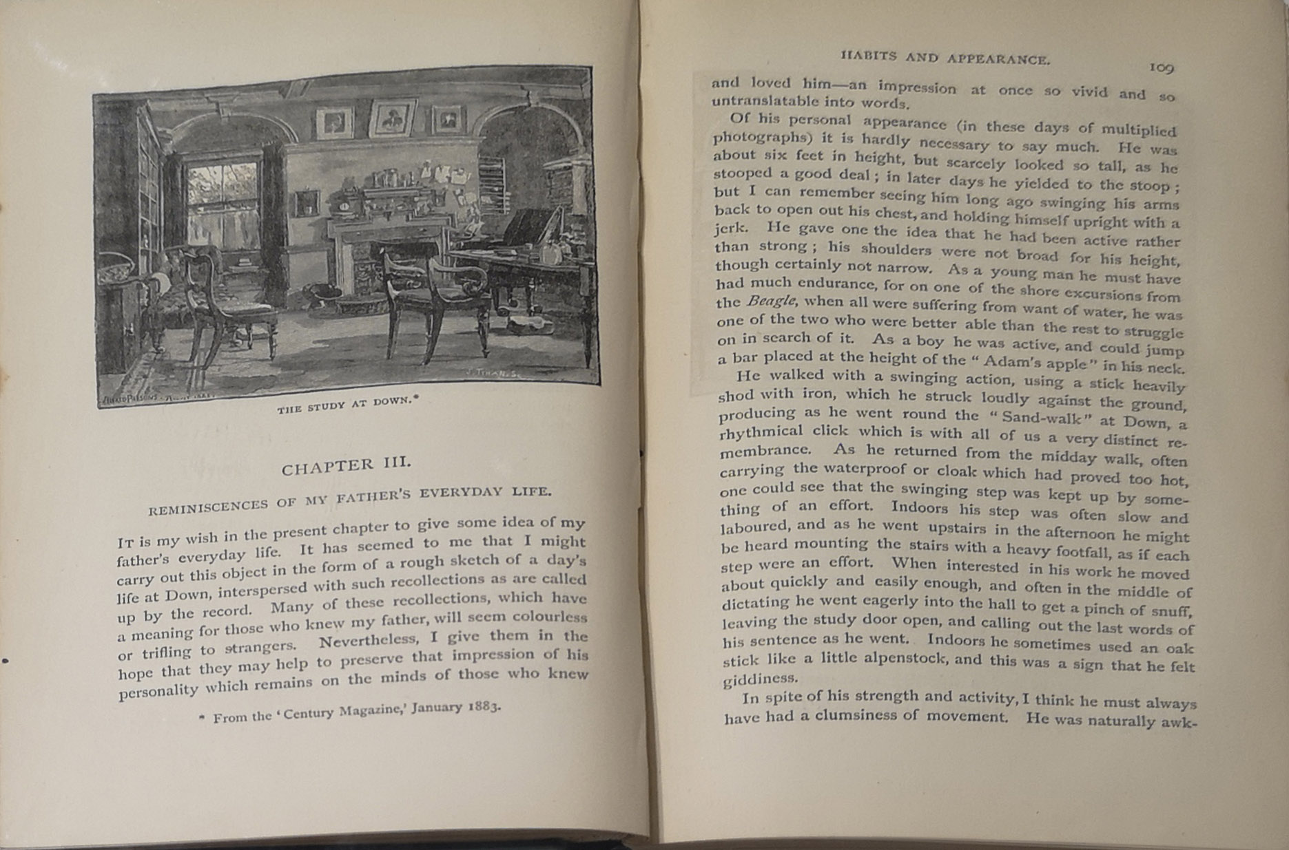 CHARLES DARWIN, 'THE LIFE AND LETTERS' London, John Murray, 1887, second edition, three vols, - Image 4 of 4