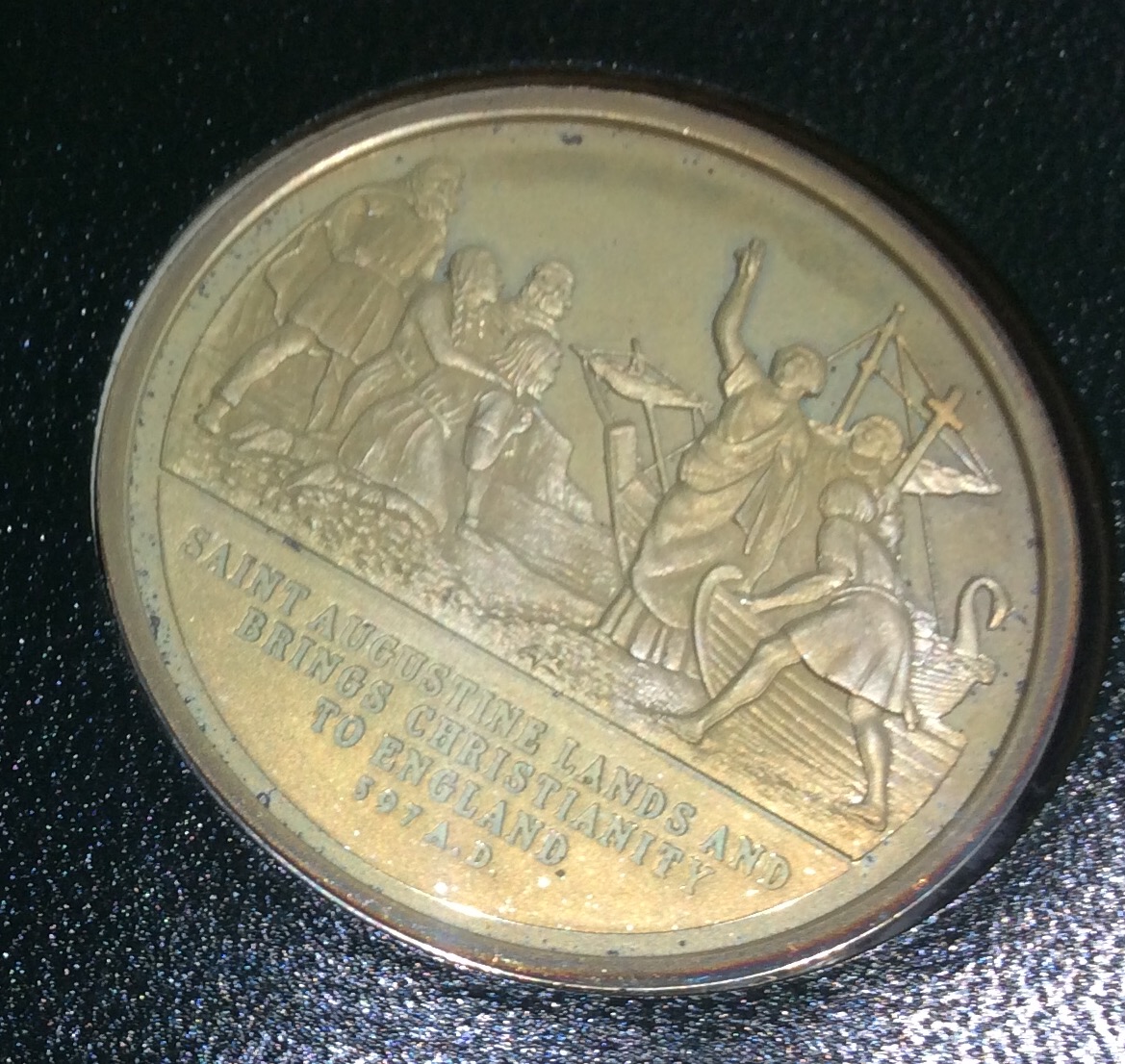 A CASED 20TH CENTURY SILVER GILT PROOF COIN SET Titled 'A History of the English Speaking Peoples' - Image 3 of 3