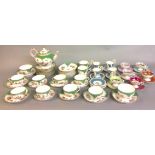 DRESDEN, AN EARLY 20TH CENTURY PORCELAIN CABINET SERVICE Comprising a teapot, ten cups and