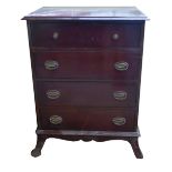 AN EDWARDIAN MAHOGANY SECRÈTAIRE CHEST Of four drawers. (60cm x 73cm x 46cm)