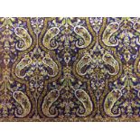 A PERSIAN WOOLEN QUM RUG With Betoh motifs on a royal blue ground, contained within running and