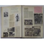 ALBUM OF EPHEMERA NEWSPAPER CUTTING AND PHOTOGRAPHS OF A MEDITERENEAN FAMILY, 1932/1939.