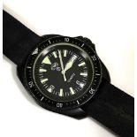 CABOT WATCH COMPANY (CWC), A MILITARY ISSUE GENT'S WRISTWATCH The black dial with luminous batons,