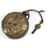 JOHN FORREST, A VICTORIAN SILVER ENGLISH LEVER FUSÈE POCKET WATCH Having a silvered dial with gilt