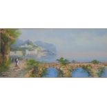 MARIA ADA GIANNI, ITALIAN, 1800 - 1900, A PAIR OF WATERCOLOURS Landscapes, views of Mount Versuvius,