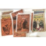 'BOYS BOOKS', DETECTIVE STORIES, NICK CARTER WEEKLY, 1912, SIXTEEN ISSUES OF THE UNTRACED