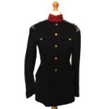 A VINTAGE LANCASHIRE YEOMANRY JACKETblack with chain mail epaulets and Prussian eagle design buttons