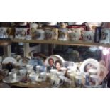 A LARGE COLLECTION OF ANTIQUE AND LATER CERAMIC ROYAL COMMEMORATIVE TEAWARE To include a
