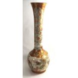 A LARGE DECORATIVE 19TH CENTURY MEIJI PERIOD JAPANESE KUTANI BOTTLE VASE Finely decorated with