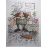 SUE MACARTNEY-SNAPE, A CONTEMPORY LIMITED EDITION (70/150) PRINT Titled 'The Afternoon Snooze', a