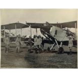 AVIATION INTEREST, TWO EARLY 20TH CENTURY PHOTOGRAPHS Titled 'Field Marshall Budwood, Commander of