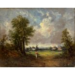 ATTRIBUTED TO JOHN CONSTABLE, R.A., EST BERGHOLT, SUFFOLK, HAMPSTEAD, 1776 - 1837, OIL SKETCH ON