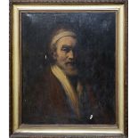 AFTER REMBRANDT VAN RIJN,1606 - 1669, A LATE 19TH/EARLY 20TH CENTURY OIL ON CANVAS Portrait, an
