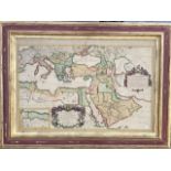 A GROUP OF VARIOUS DECORATIVE PICTURES To include large antique map (restrike), Max Monclair poster,